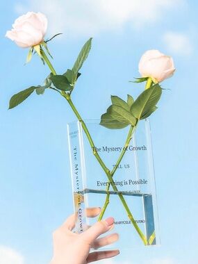 Clear Acrylic Book Vase